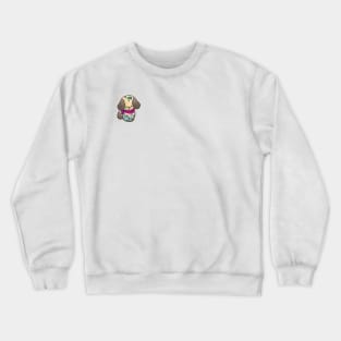 Dog with Bushes Pattern Crewneck Sweatshirt